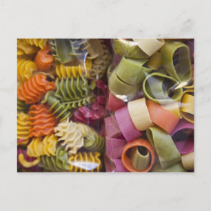 Multi colored pasta, Torri del Benaco, Verona Postcard