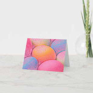 Multi colored pastel Easter eggs Holiday Card