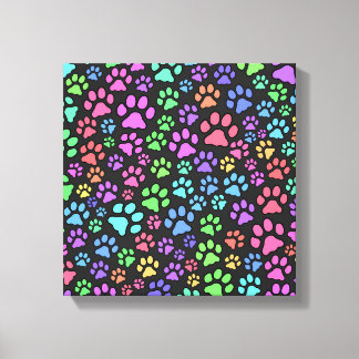 Multi-Colored Paw Print Design