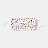 Multi-colored Pawprints Reusable Cloth Face Mask (Front, Folded)