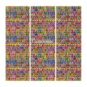 Multi-colored peace symbols pattern Thunder_Cove Triptych