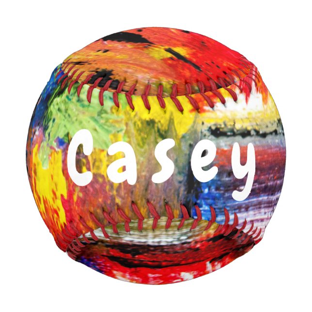 Multi Colored Personalized Baseball (Back)