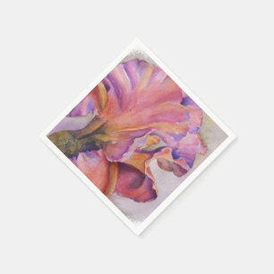 MULTI-COLORED PINK IRIS PAPER NAPKINS