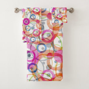 Bright multi colored bath towels online