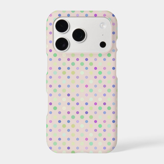 multi-colored polka dots iphone case (Back)