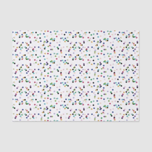 Multi Colored Polka Dots Tissue Paper (Front)