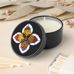 Multi-colored Quatrefoil-shaped Tracery Light Mini Candle Favors