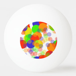 Multi Colored Rainbow Polka Dot Bubbles Ping Pong Ball