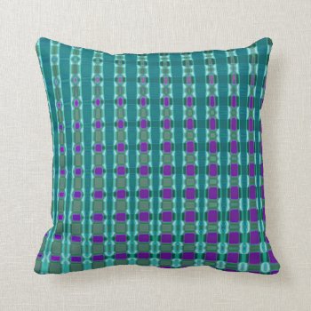 Multi-colored Retro Pattern Throw Pillow by BamalamArt at Zazzle