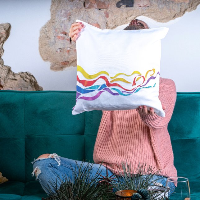 Multi colored ribbons pillow (Creator Uploaded)