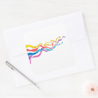 Multi colored ribbons Sticker