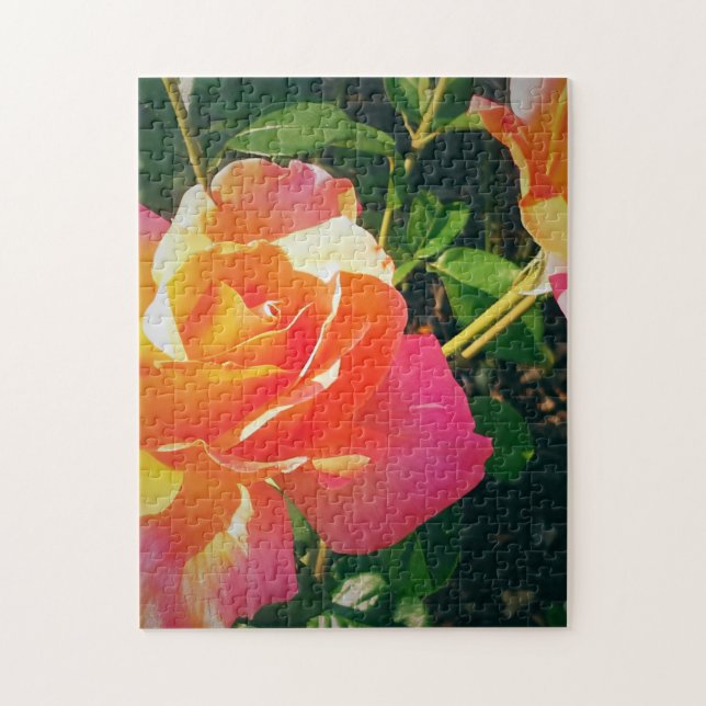 MULTI -COLORED ROSE    JIGSAW PUZZLE (Vertical)