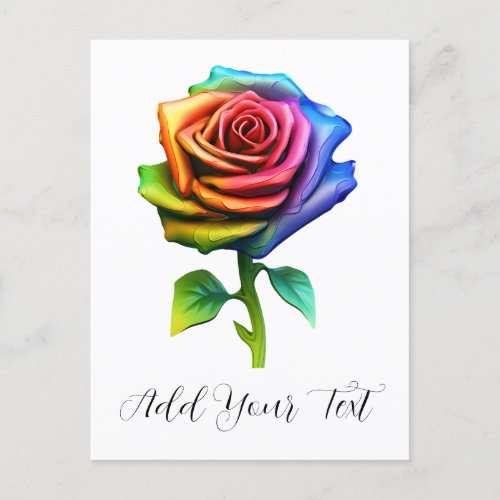 Multi_Colored Rose _  Postcard