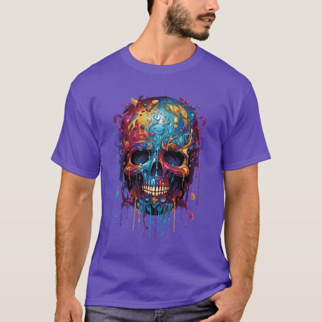 multi-colored skull T-Shirt (Front)