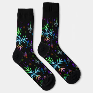 Multi-Colored Snowflakes Premium Crew Sock