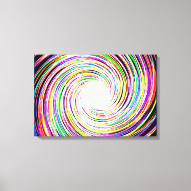 Multi Colored Spark Swirl Canvas Print (Front)