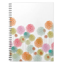 Multi-Colored Springtime Fluffies Spiral Notebook