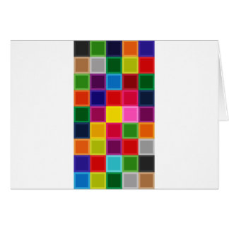 Multi Colored Squares and Stripes Girly Cards
