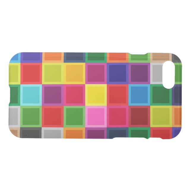 Multi Colored Squares Girly iPhone 7 Case (Back Horizontal)