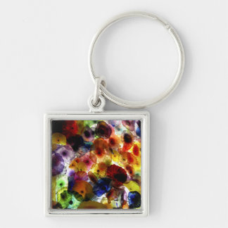 Multi-Colored Stained Glass Keychain