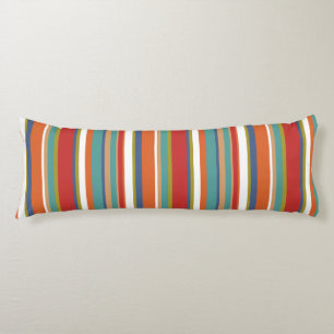 Multi Colored Stripe Pattern Body Pillow