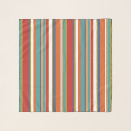 Multi Colored Stripe Pattern Scarf