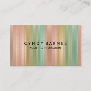 Multi Colored Stripe Sheen Business Card