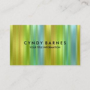 Multi Colored Stripe Sheen Business Card