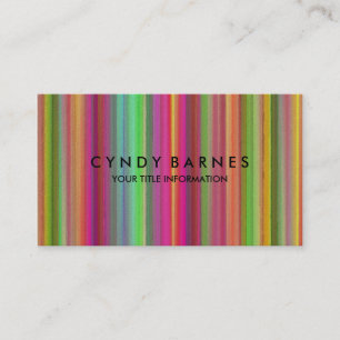 Multi Colored Stripe Sheen Business Card