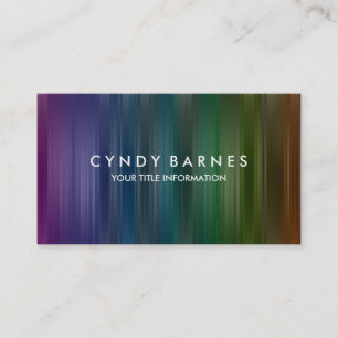 Multi Colored Stripe Sheen Business Card