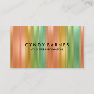 Multi Colored Stripe Sheen Business Card
