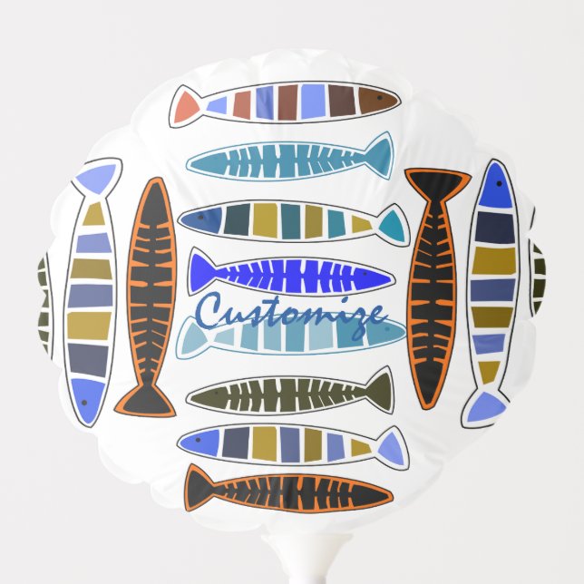 Multi-colored striped fish Thunder_Cove  Balloon (Front)