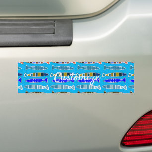 Multi-colored striped fish Thunder_Cove Bumper Sticker