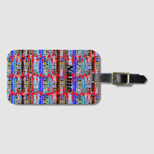 Multi-colored striped fish Thunder_Cove Luggage Tag