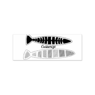 Multi-colored striped fish Thunder_Cove Rubber Stamp