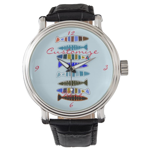 Multi-colored striped fish Thunder_Cove Watch (Front)