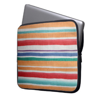Multi-colored Striped Laptop Sleeve
