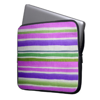 Multi-colored Striped Laptop Sleeve