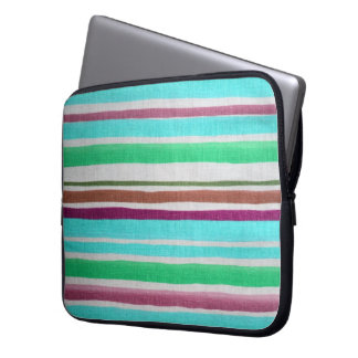 Multi-colored Striped Laptop Sleeve