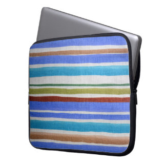 Multi-colored Striped Laptop Sleeve