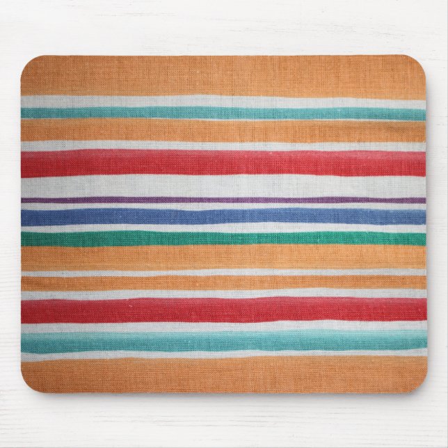 Multi-colored Striped Mousepad (Front)