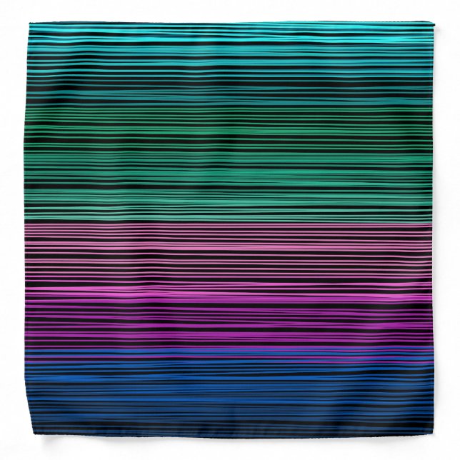 Multi-colored stripes bandana (Front)