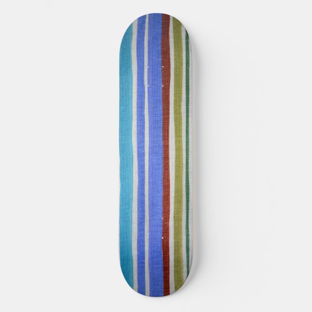 Multi-colored Stripes Skateboard Deck (Front)