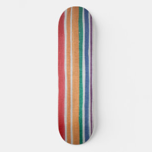 Multi-colored Stripes Skateboard Deck