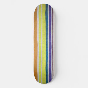 Multi-colored Stripes Skateboard Deck