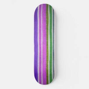 Multi-colored Stripes Skateboard Deck