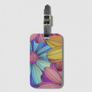 “Multi-Colored Sunflower“ Acrylic Luggage Tag