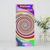 Multi-colored Swirl Bookmark Rack Card (Standing Front)