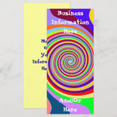 Multi-colored Swirl Bookmark Rack Card (Front/Back)