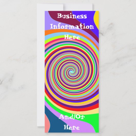 Multi-colored Swirl Bookmark Rack Card (Front)